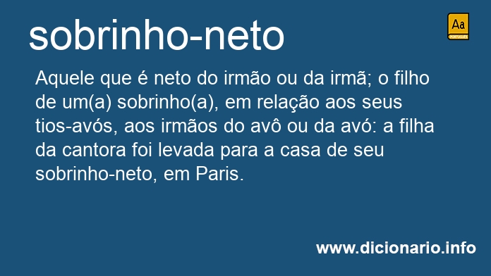 Significado de sobrinho-neto