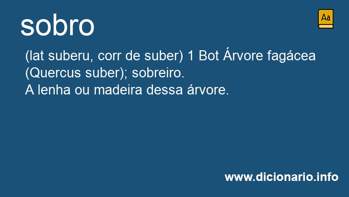 Significado de sobros