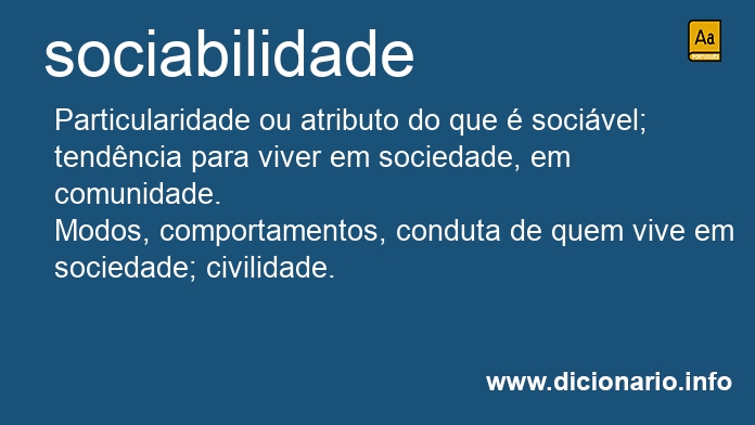 Significado de sociabilidade