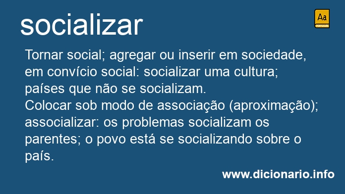 Significado de socializa