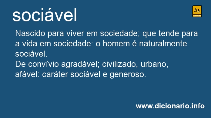 Significado de socivel