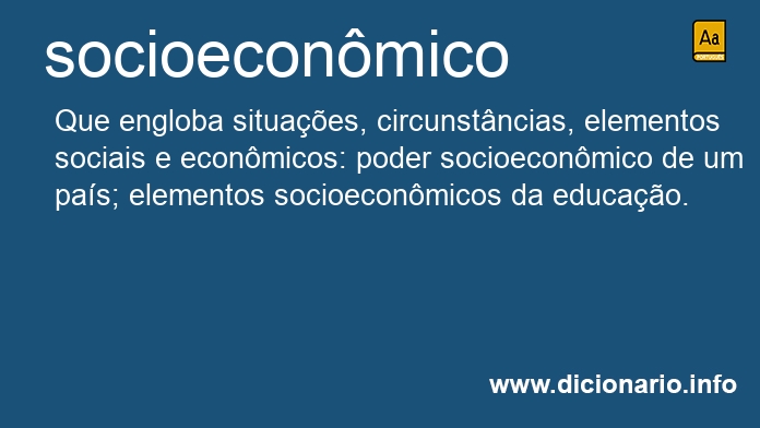 Significado de socioeconmicos
