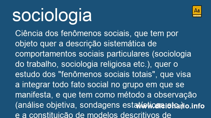 Significado de sociologia