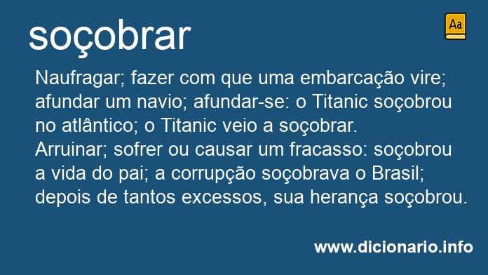 Significado de soobrar