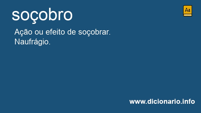 Significado de soobro