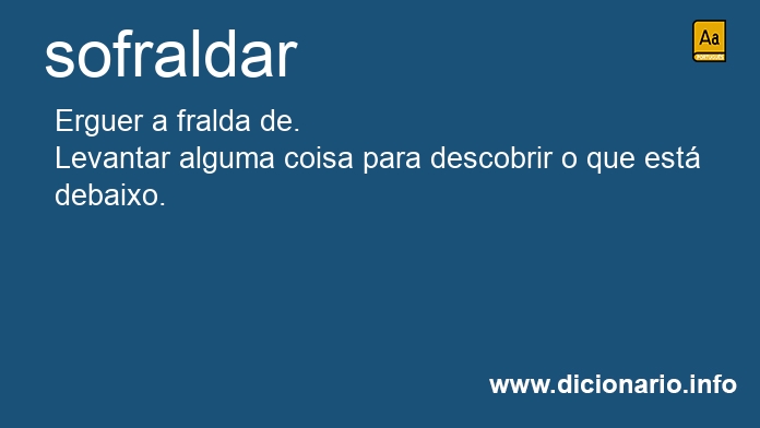 Significado de sofraldar