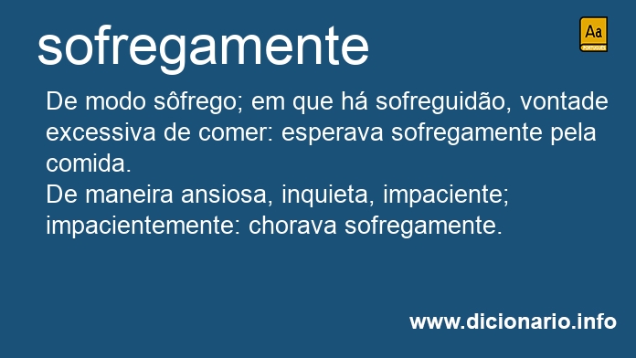 Significado de sofregamente