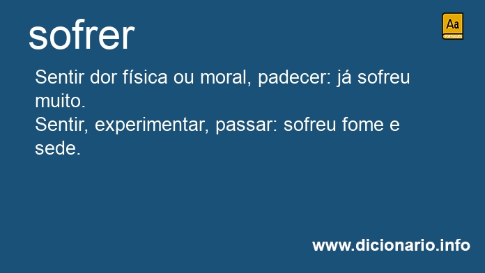 Significado de Sofrer