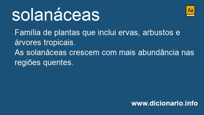 Significado de solanceas