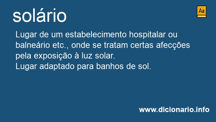 Significado de solrio