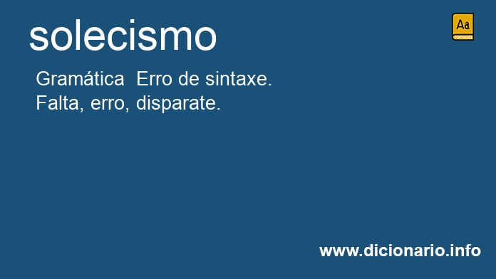 Significado de solecismos