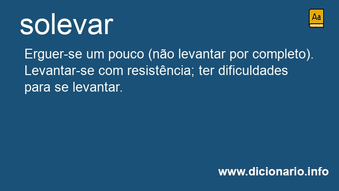 Significado de solevar