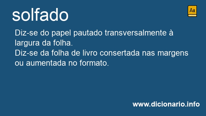 Significado de solfado