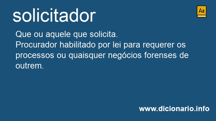 Significado de solicitador