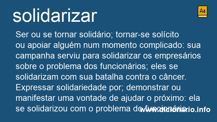 Significado de solidarizo