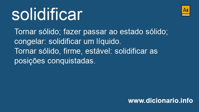 Significado de solidifiquei