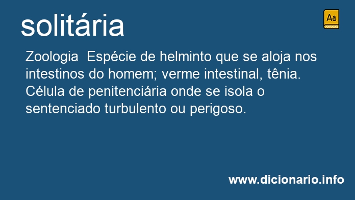 Significado de solitrias