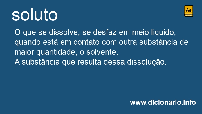 Significado de soluto