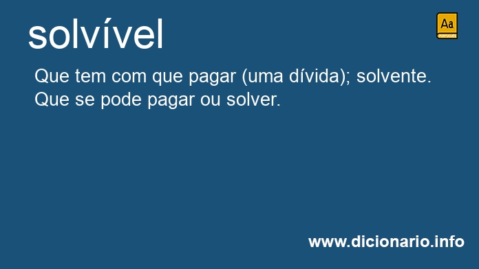 Significado de solvvel