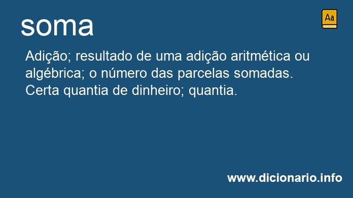 Significado de soma