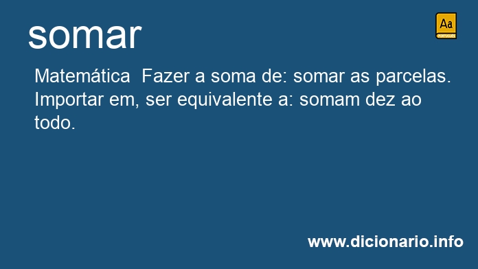 Significado de somar