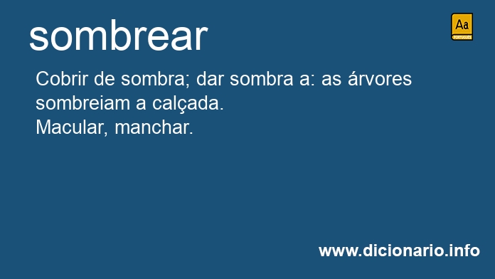 Significado de sombrears