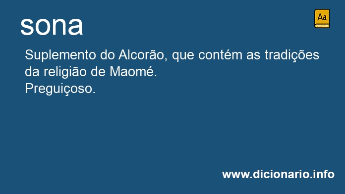 Significado de sona