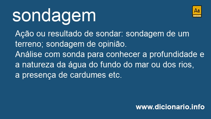 Significado de sondagem