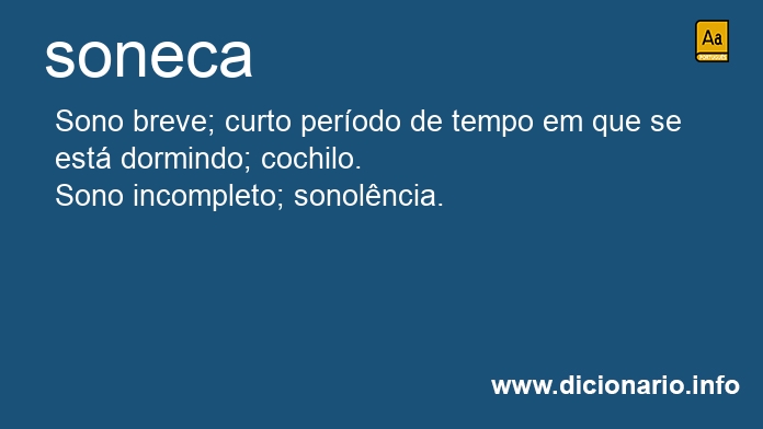 Significado de soneca