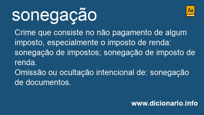 Significado de sonegaes
