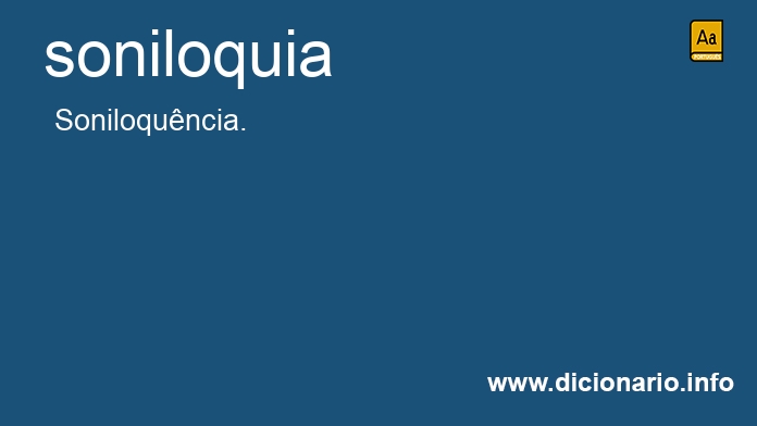 Significado de soniloquia