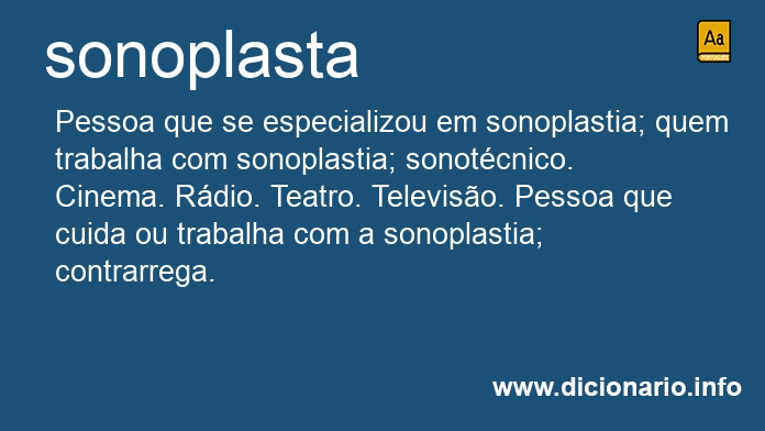 Significado de sonoplasta