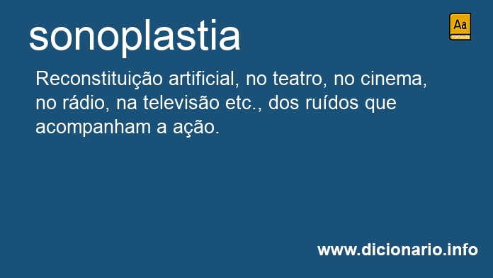 Significado de sonoplastia