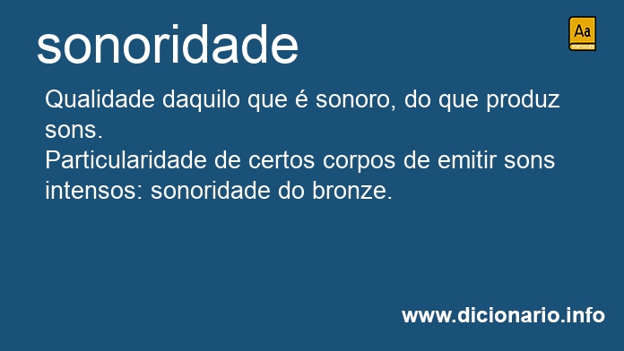 Significado de sonoridade