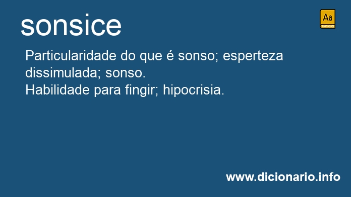 Significado de sonsice