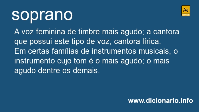 Significado de soprano