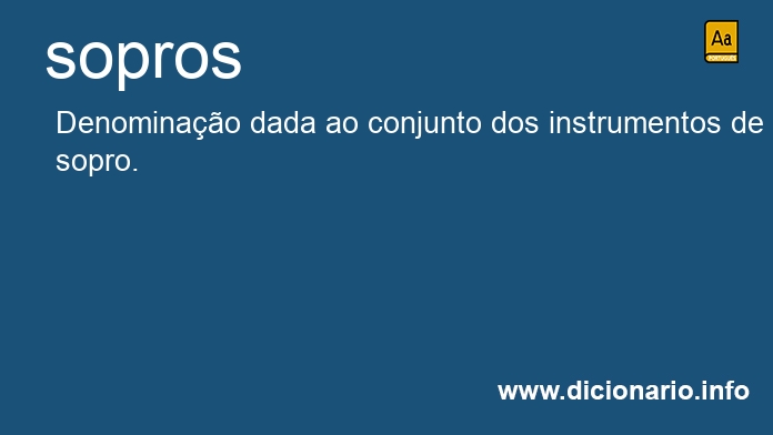 Significado de sopros