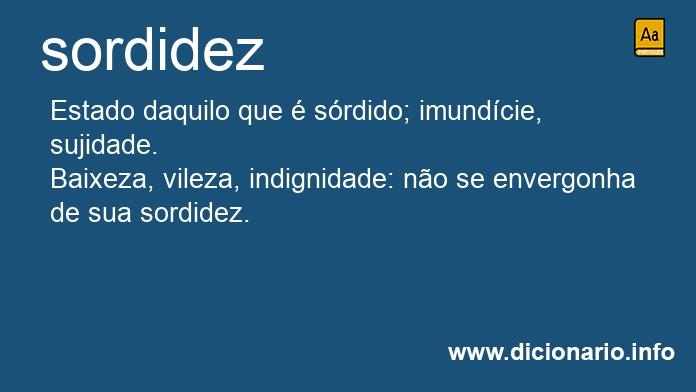 Significado de sordidez