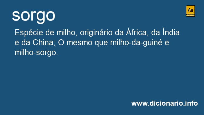 Significado de sorgo