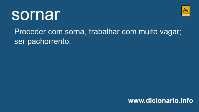 Significado de sornar