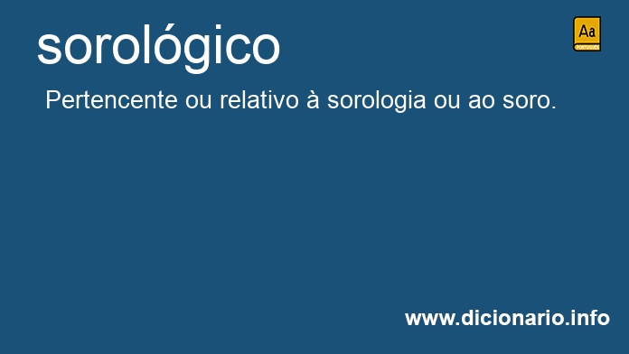 Significado de sorolgico