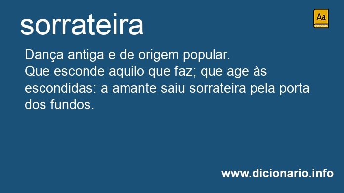 Significado de sorrateira