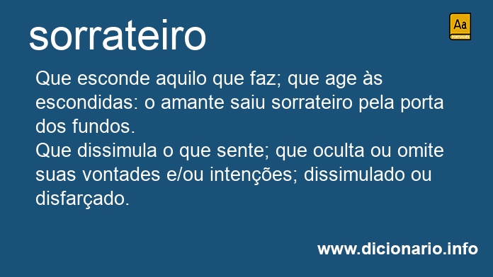 Significado de sorrateiros