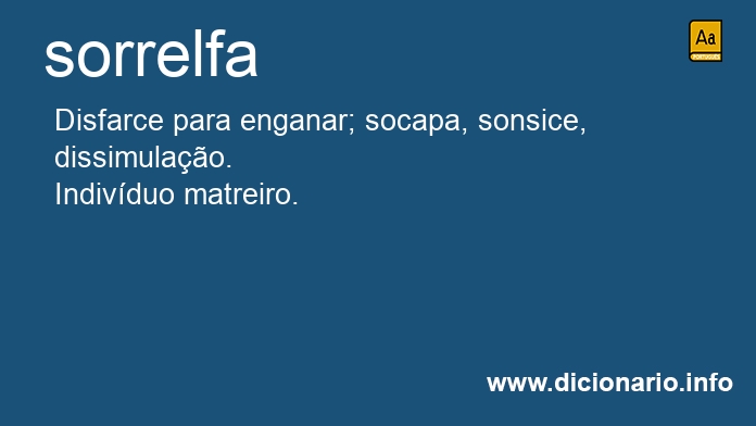 Significado de sorrelfa