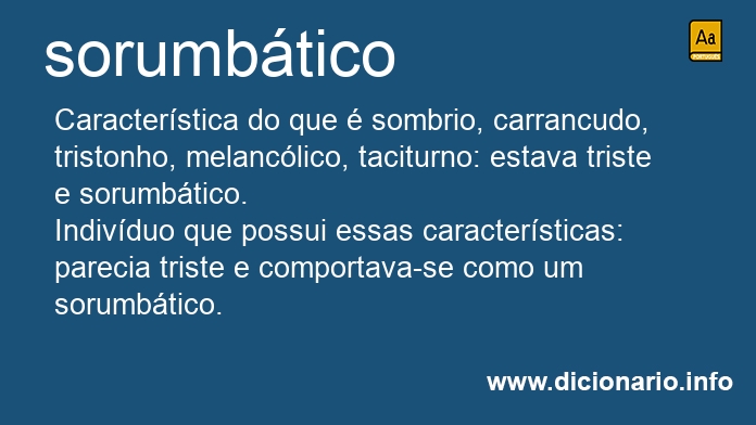 Significado de sorumbtica
