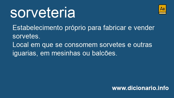 Significado de sorveteria