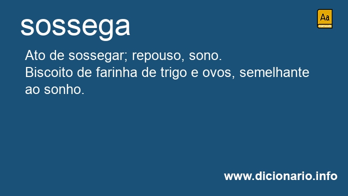 Significado de sossega