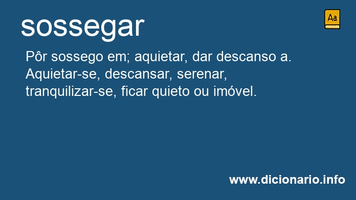 Significado de sossegarei