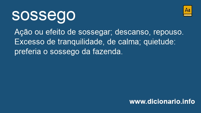 Significado de sossego