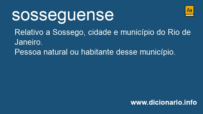 Significado de sosseguense